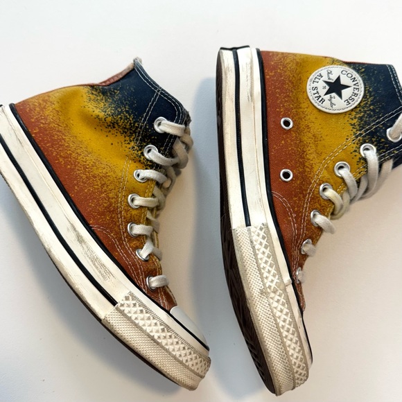 Converse Other - Converse Scatter Dye Sunset Dreams High-Top Sneakers Blue Orange Kids Size 3.5